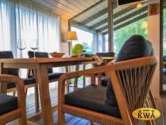 Обеденная группа LEONOREN каркас тик / стол тик 180