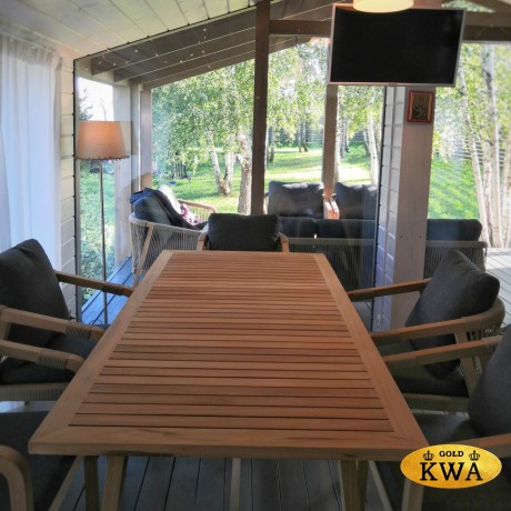 Обеденная группа LEONOREN каркас тик / стол тик 180