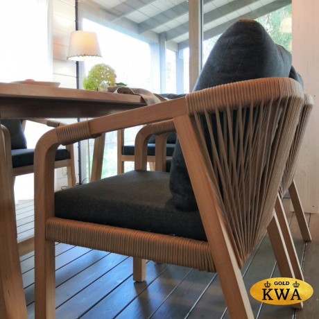 Обеденная группа LEONOREN каркас тик / стол тик 180