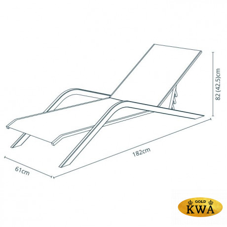 Лежак из алюминия VICKY