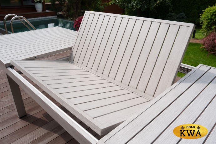 ГАРДА раскладной обеденный стол + кресла БЕРГАМО (цвет серый)