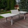ГАРДА раскладной обеденный стол + кресла БЕРГАМО (цвет серый)