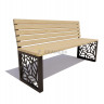 Скамейка «Севастополь» без подлокотников (0,6 ангарская сосна,30х60)