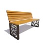 Скамейка «Севастополь» без подлокотников (0,6 ангарская сосна,30х60)