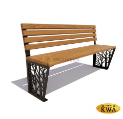 Скамейка «Роща» без подлокотников (1,8 лиственница,40х60)