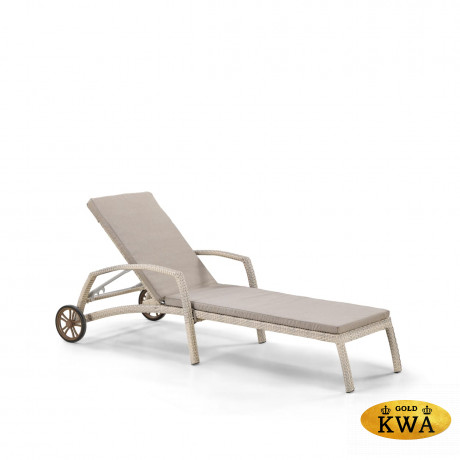 Шезлонг-лежак плетеный A35C2-W85 Latte с матрасом