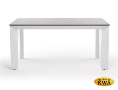 "Венето" обеденный стол из HPL 160х80см, цвет "серый гранит", каркас белый