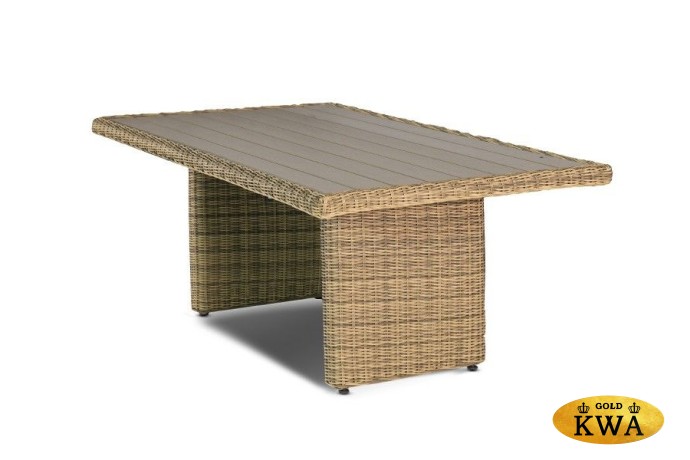 "Бергамо" плетеный обеденный стол, цвет соломенный