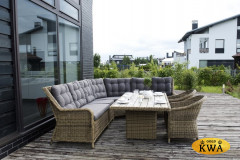 "Бергамо" плетеный обеденный стол, цвет соломенный