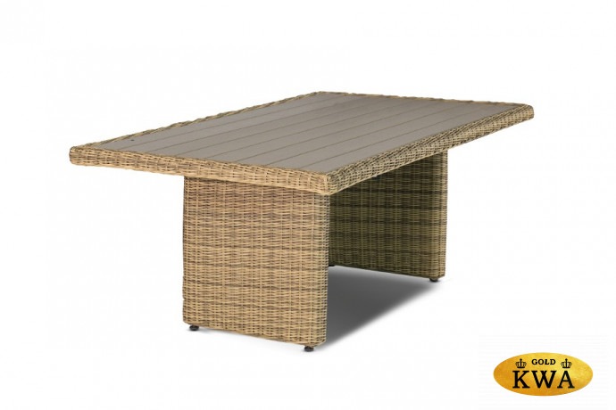 "Бергамо" плетеный обеденный стол, цвет соломенный