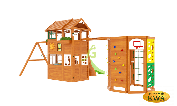 Детская площадка для дачи Клубный домик 2 с WorkOut Luxe