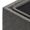 Кашпо TREEZ Effectory Stone Куб Тёмно-серый камень 50х50х50 см