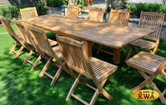 Neapel-Turin 10 Комплект обеденной мебели натуральный, тик