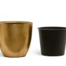 Кашпо TREEZ Effectory Metal Округлый конус Сусальное золото  в-37, д-40 см