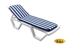 Матрац для шезлонга Tweet бело-синий