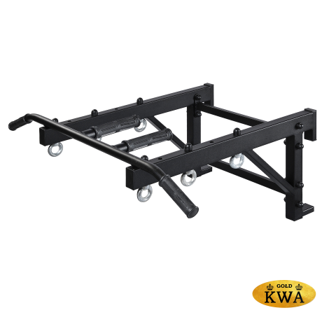 Шведская стена деревянная из массива дуба - ДУБ - СТ+ (стенка + турник семейный + канат + кольца деревянные)