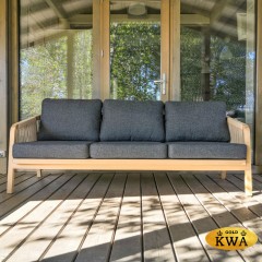 Лаунж зона LEONOREN с трехместным диваном и плетеным роупом