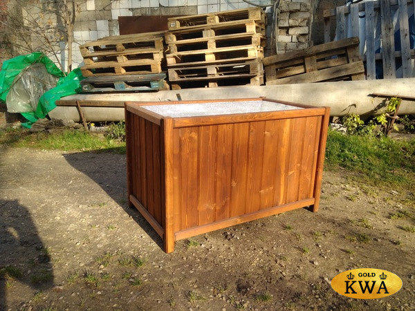 Кашпо для цветов прямоугольное из дерева