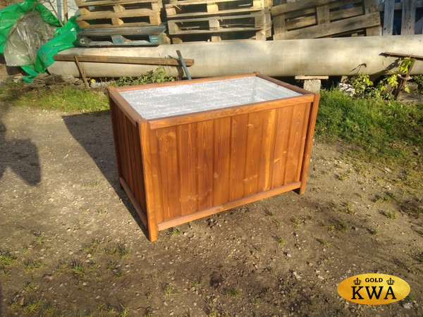 Кашпо для цветов прямоугольное из дерева