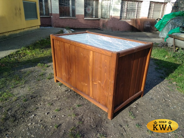 Кашпо для цветов прямоугольное из дерева