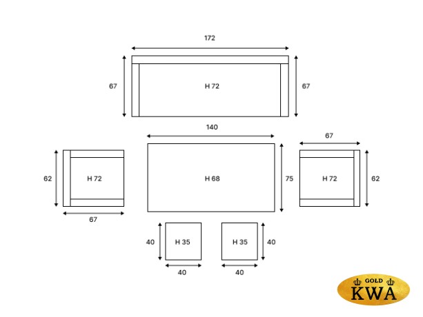 Обеденный комплект ZOYA бежевый