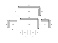 Обеденный комплект ZOYA бежевый
