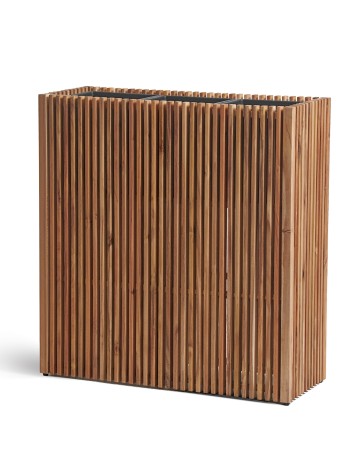 Кашпо TREEZ Effectory Rail Высокий дивайдер тёмное дерево 86x33, в-90 см