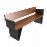 Скамейка стальная «Обнинск» (лиственница 2,0)