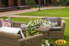 &quot;Аффогато&quot; обеденная группа из искусственного ротанга, цвет соломенный