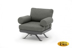 Lund Подлокотник антрацит/антрацит, алюминий/олефин