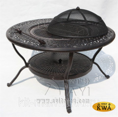 Стол с мангалом из литого алюминия