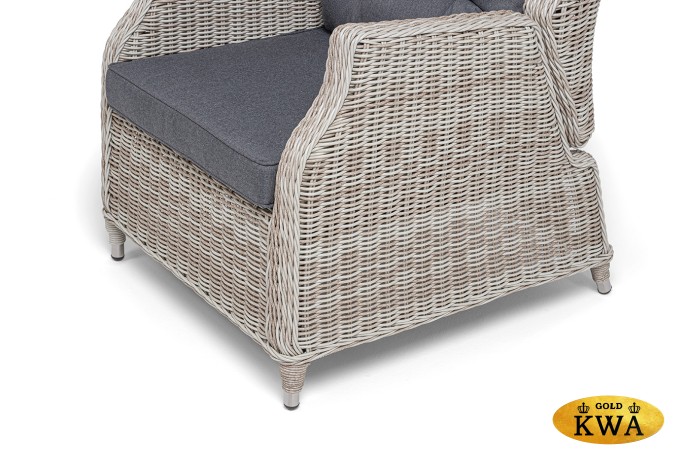 "Форио" кресло раскладное плетеное, цвет бежевый