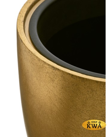 Кашпо TREEZ Effectory Metal Округлый конус Сусальное золото в-47, д-50 см