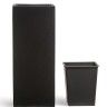 Кашпо TREEZ Effectory Black Stone Выскоий куб Антрацит 31х31 см, в-60 см 1/1