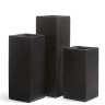 Кашпо TREEZ Effectory Black Stone Выскоий куб Антрацит 31х31 см, в-60 см 1/1