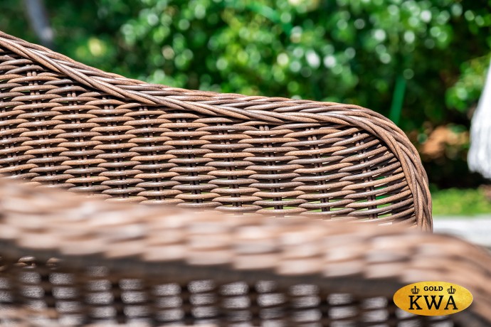 "Базелла" обеденная группа из искусственного ротанга, цвет коричневый