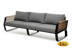 Диван из алюминия AURA 3-х местный темный графит  Joygarden