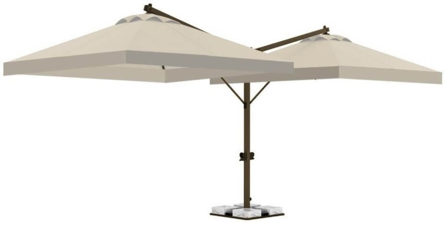 Зонт профессиональный двухкупольный 6х4 м