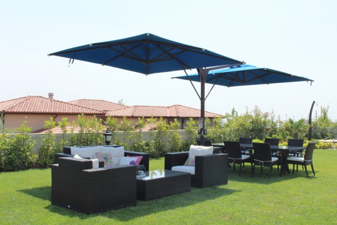 Зонт профессиональный двухкупольный 6х4 м