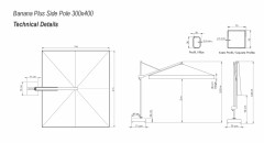 Зонт профессиональный 3х4 м