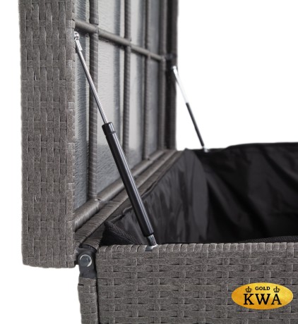 "Порту" сундук водонепроницаемый из искусственного ротанга, цвет графит