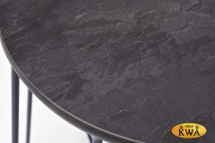 &quot;Эквадор&quot; журнальный стол из HPL круглый Ø40 H55, каркас из алюминия темно-серый (RAL 7024) муар, цвет столешницы &quot;серый гранит&quot;