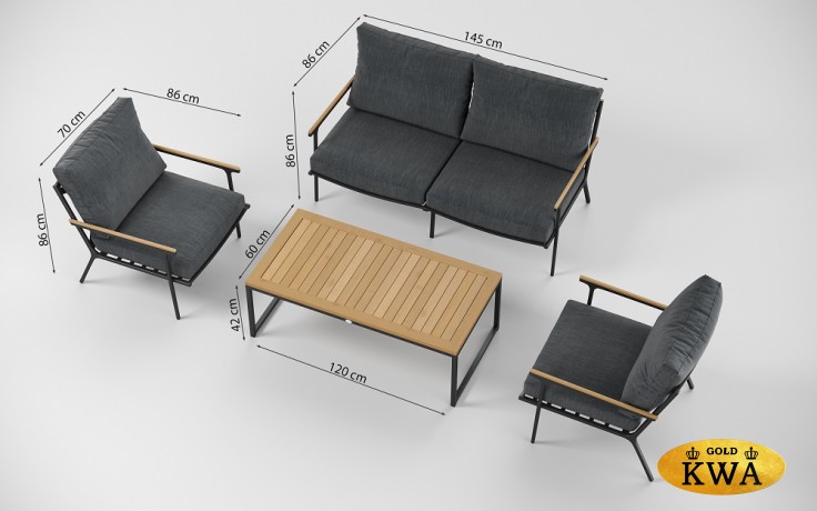 Лаунж зона из алюминия Premium Calma