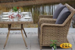 &quot;Гляссе&quot; обеденная группа из искусственного ротанга, цвет соломенный