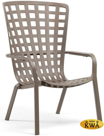 Лаунж-кресло пластиковое с подушкой