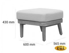 Лаунж-кресло плетеное с высокой спинкой и пуфом