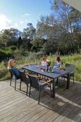 Lyon 220 Стол антрацит/серый, алюминий/спеченный камень