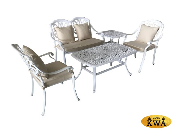 Белая мебель из литого алюминия Valeria White