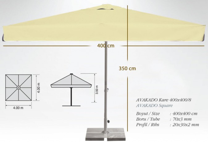 Зонт профессиональный 4х4 м