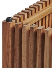 Кашпо TREEZ Effectory Rail Низкий дивайдер тёмное дерево 86x33, в-50 см